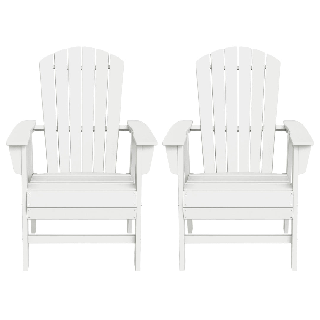 Dylan Outdoor Modern HDPE Adirondack Patio Dining Chairs (Set of 2)