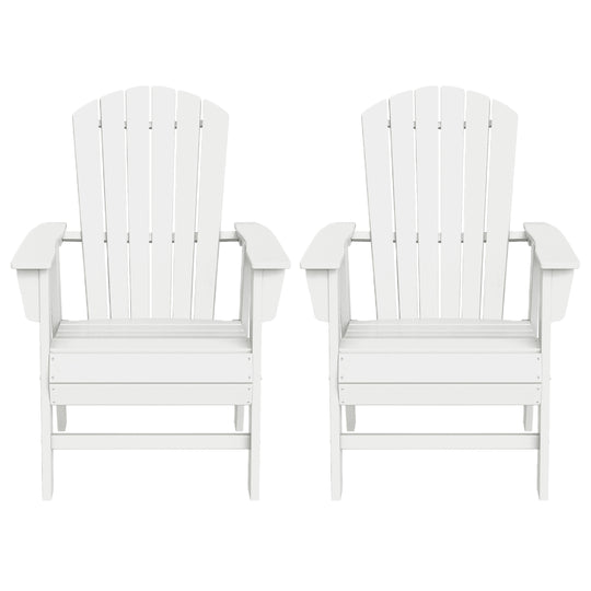 Dylan Outdoor Modern HDPE Adirondack Patio Dining Chairs (Set of 2)