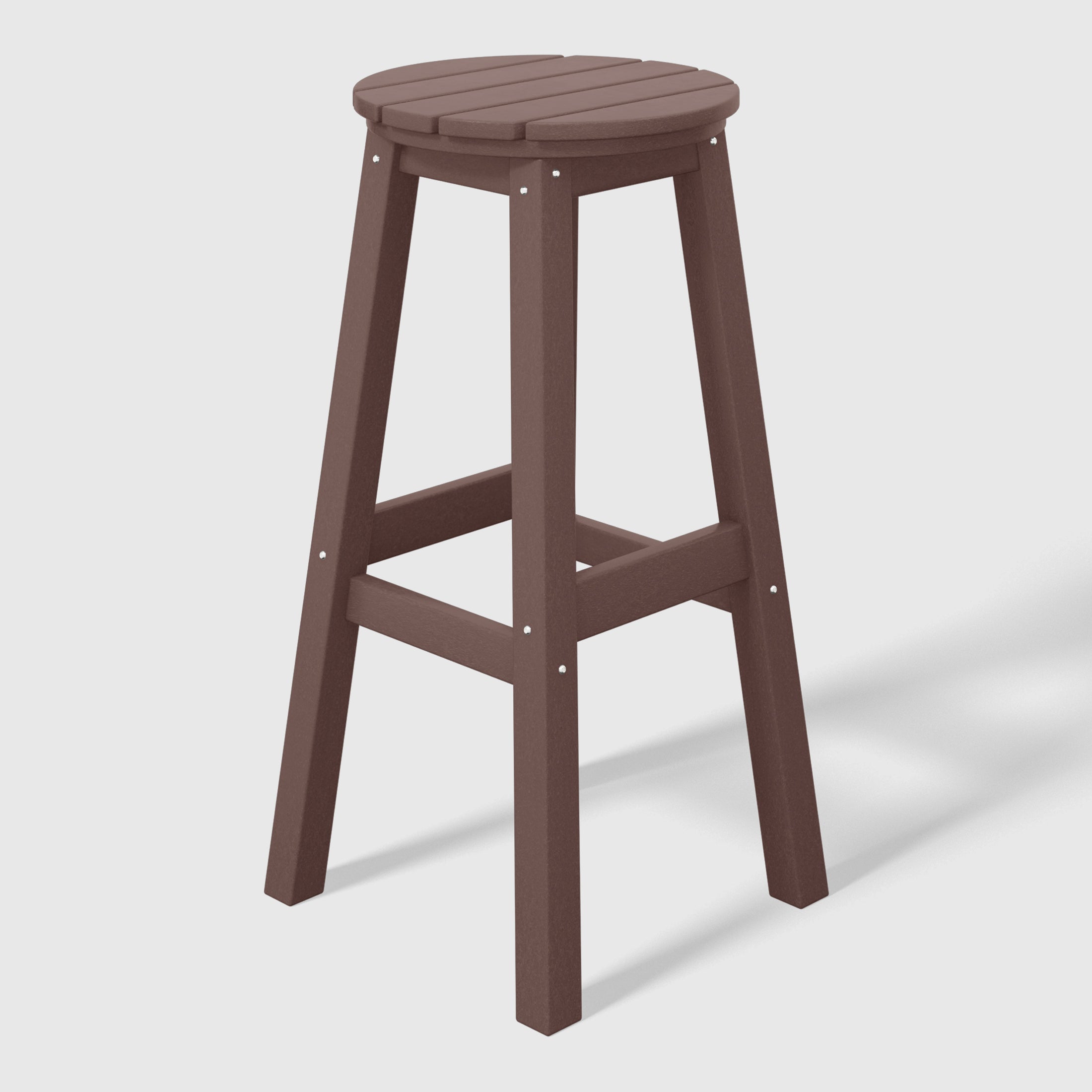 Malibu 29" HDPE Outdoor Patio Round Bar Stool Set of 3