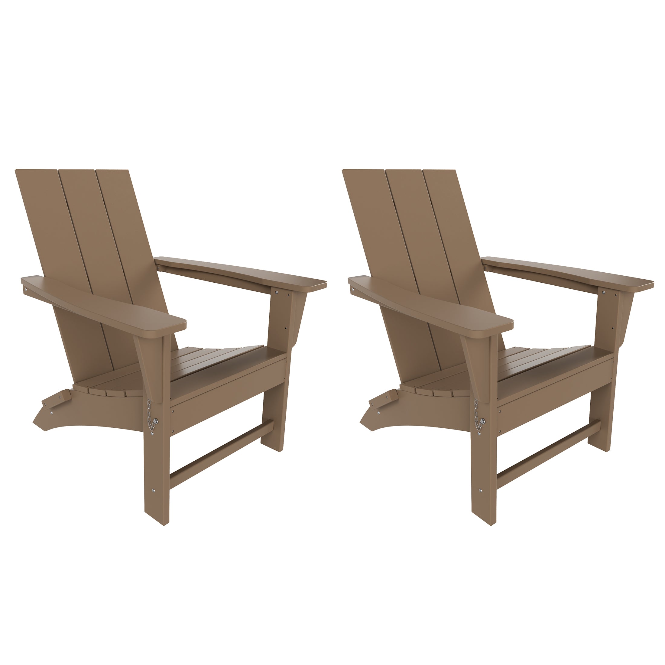 Ashore Westintrends Modern Outdoor Folding Adirondack Chair (Set