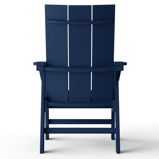 Ashore Outdoor Patio HDPE Plastic Modern Adirondack Dining Chair