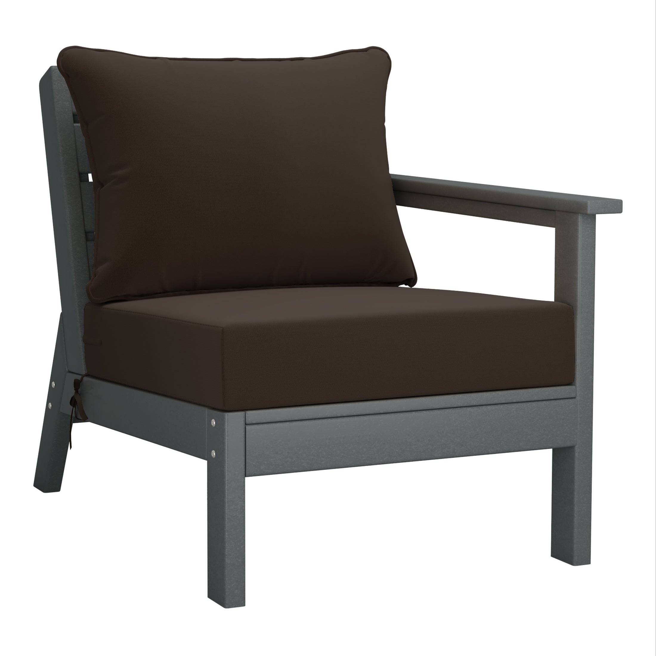 Avalon Outdoor 6-Piece Modular Sectional Patio Furniture Sofa Set in Gray Frame