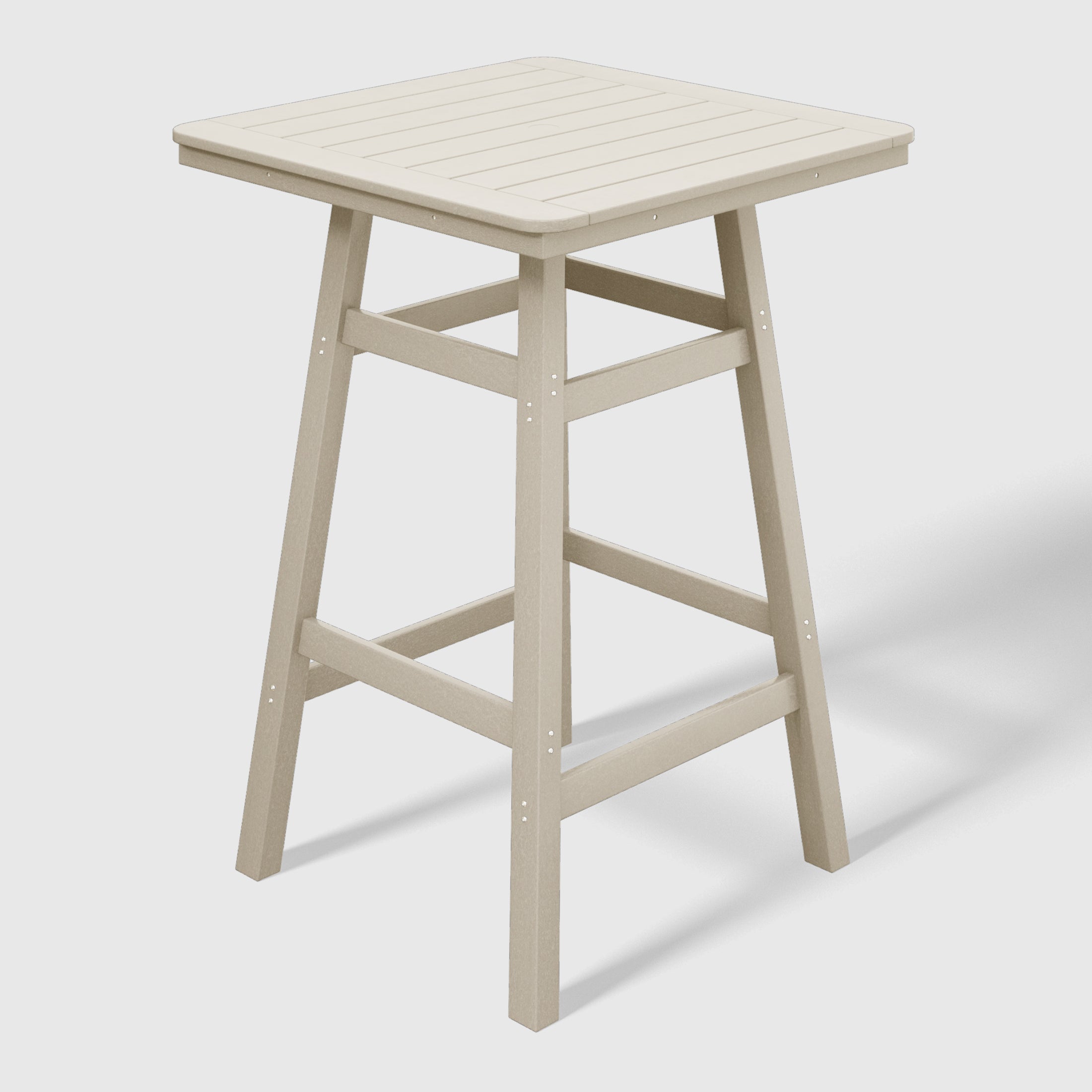 Malibu 30" Square Outdoor Patio Bistro Bar Table With Umbrella Hole