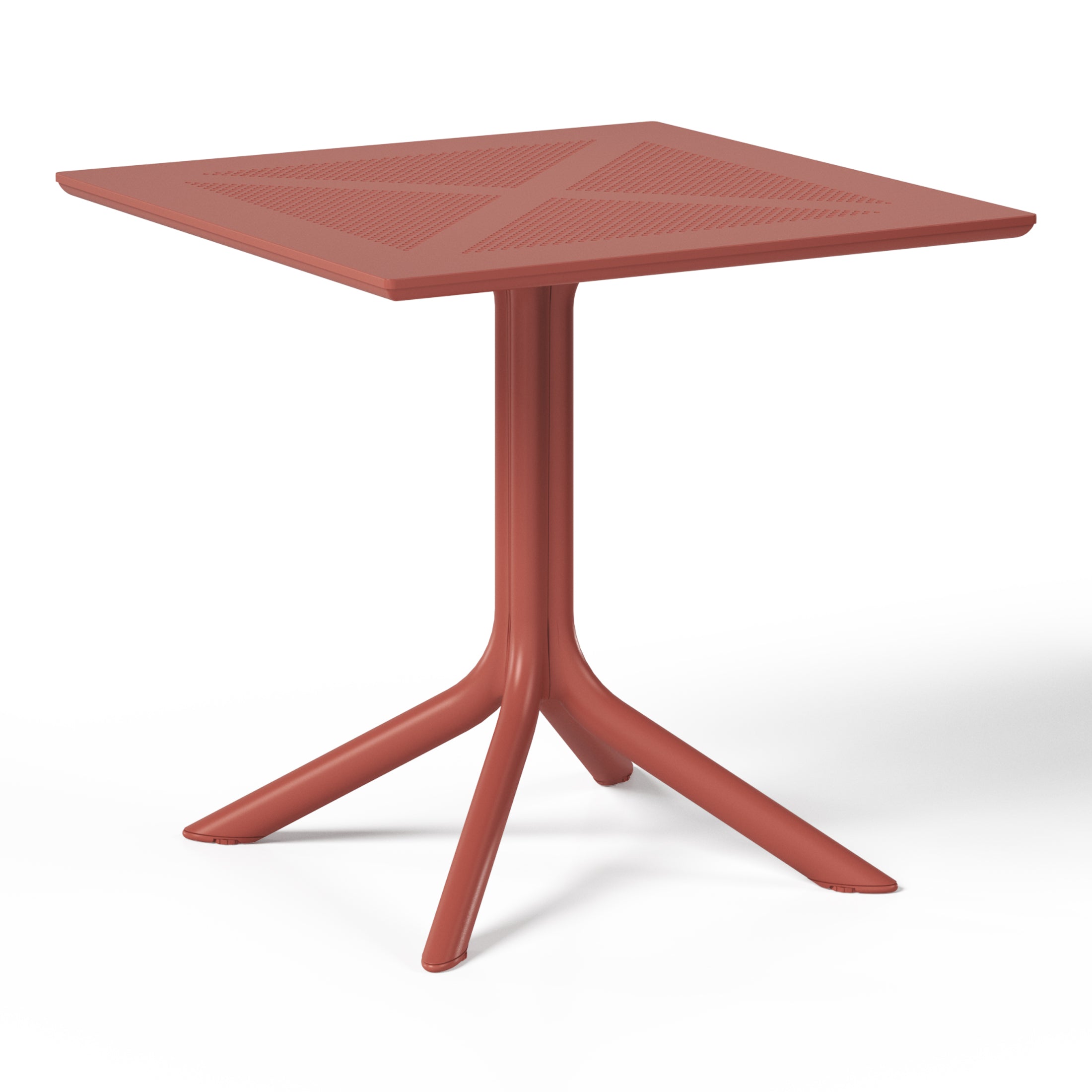 Playa 31.5" Square Plastic Outdoor Patio Dining Table for 4