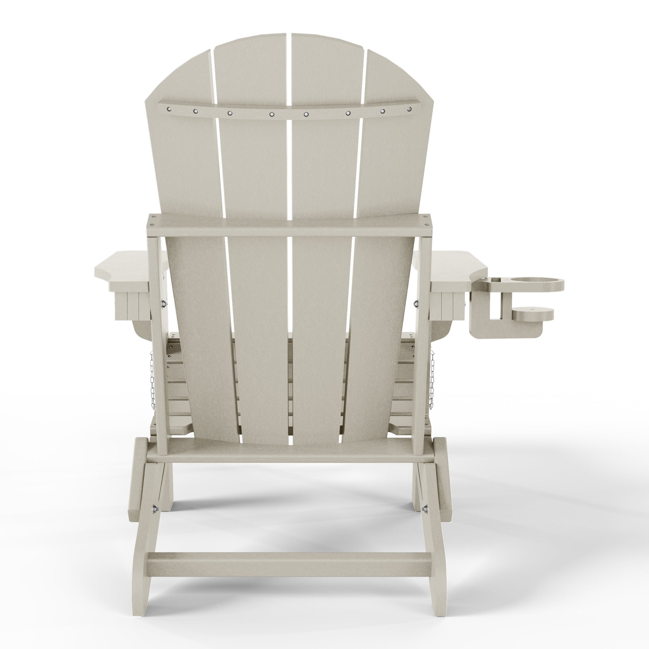 Malibu Folding Adjustable Adirondack Chair with Retractable Ottoman and Cup Holder