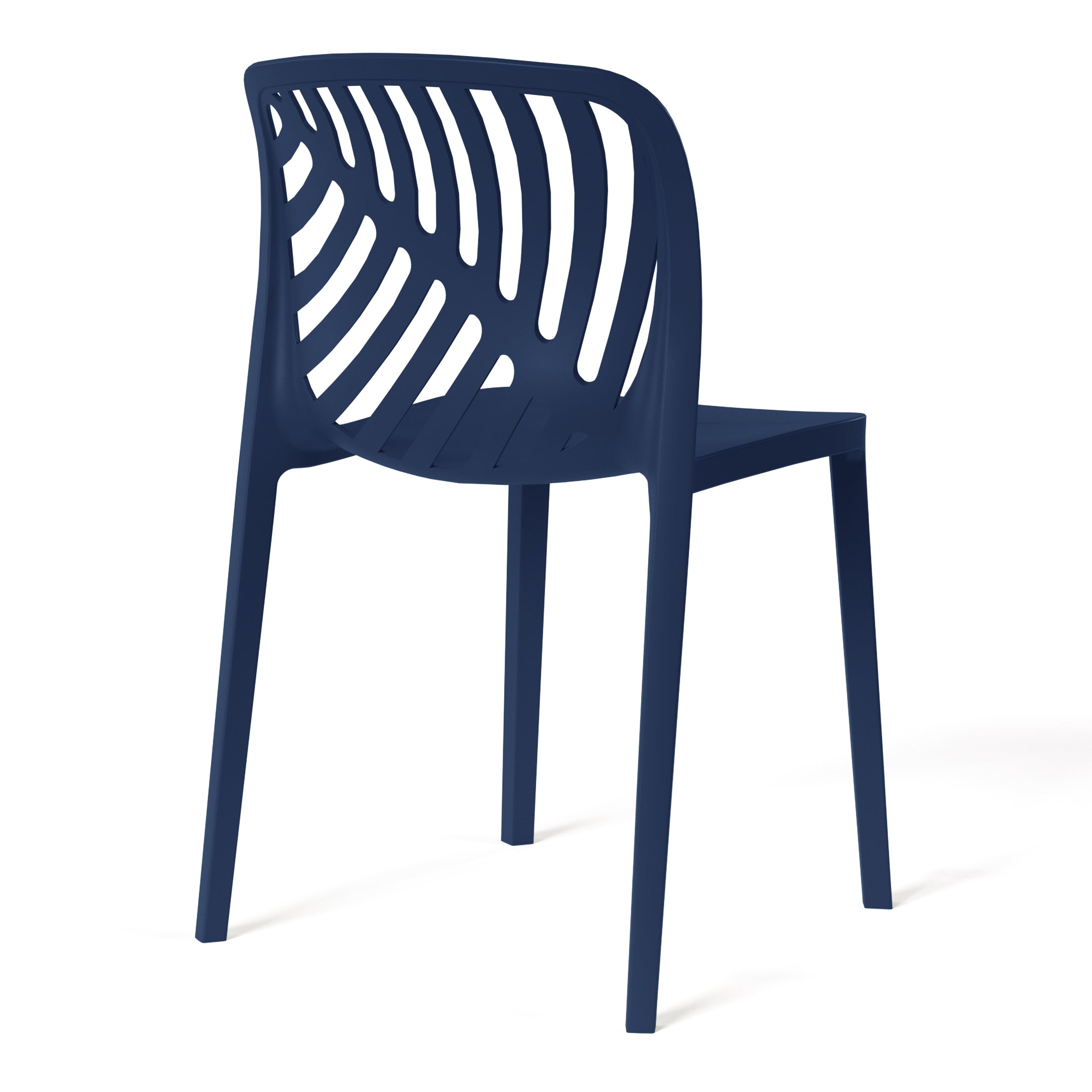 Playa Outdoor Modern Stackable Polypropylene Plastic Patio Bistro Dining Side Chairs (Set of 2)