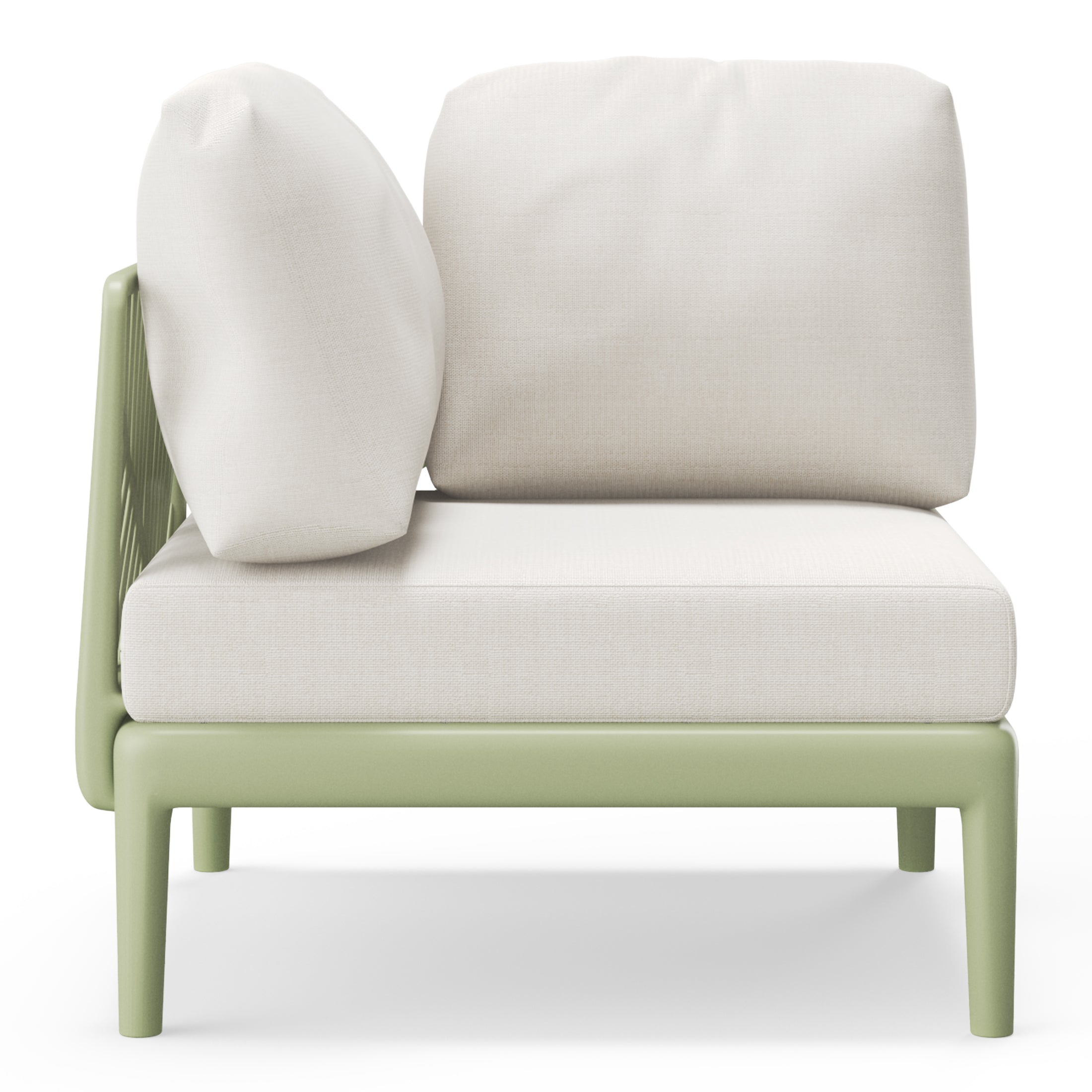 Playa Modern Outdoor Polypropylene Resin Deep Seating Sectional Corner Chair