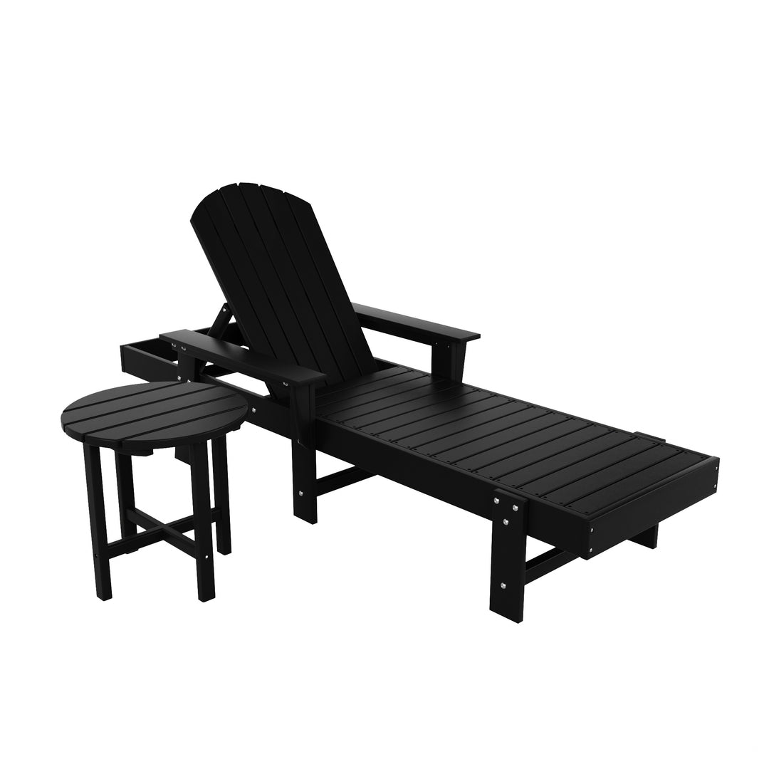 Dylan 2 Piece Adirondack Reclining Chaise Lounge With Arms