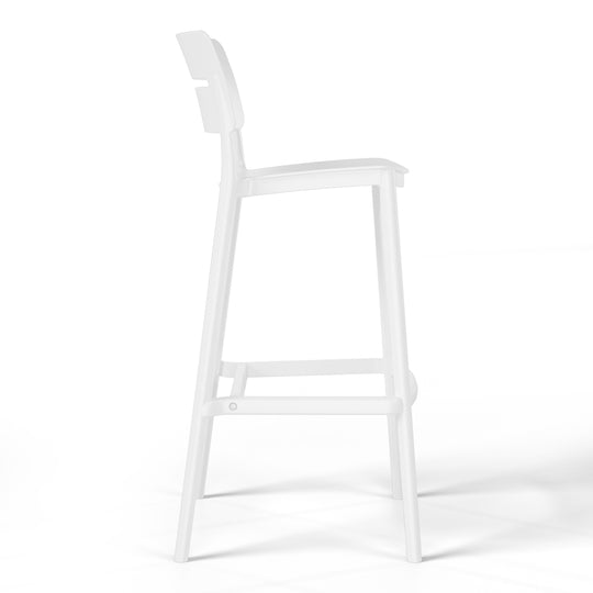 Playa Stackable Polypropylene Resin Plastic Outdoor Patio Bar Stools (Set of 2)
