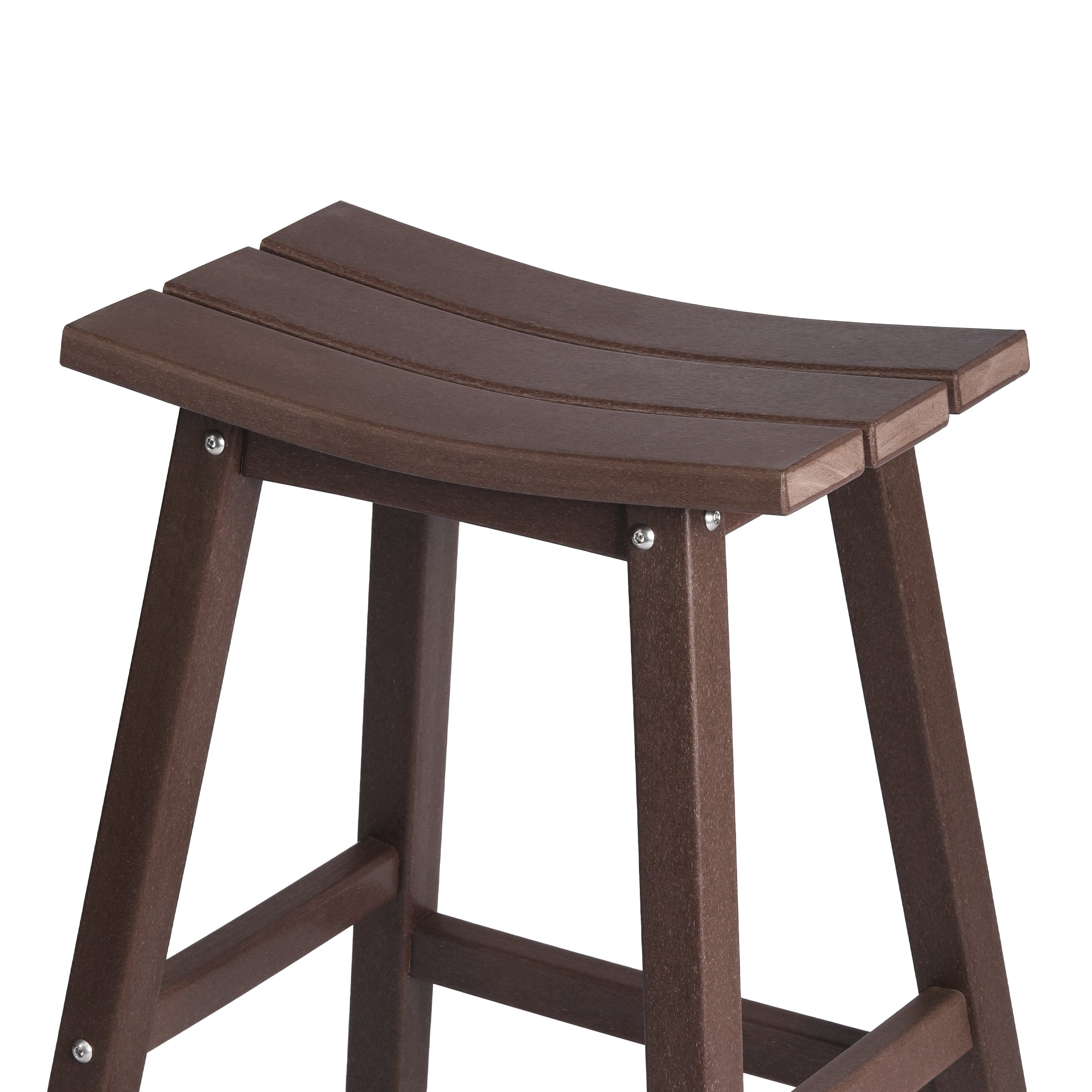 Malibu 24" HDPE Outdoor Patio Counter Height Bar Stools (Set of 2)