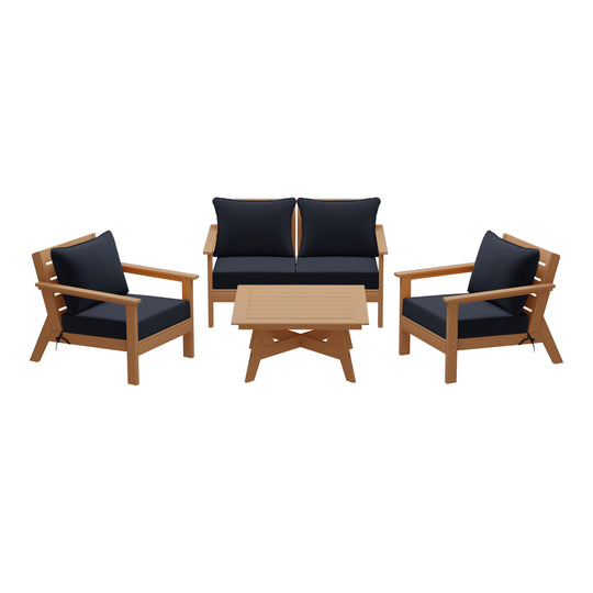 Avalon Outdoor 5-Piece Modular Sectional Patio Furniture Sofa Set