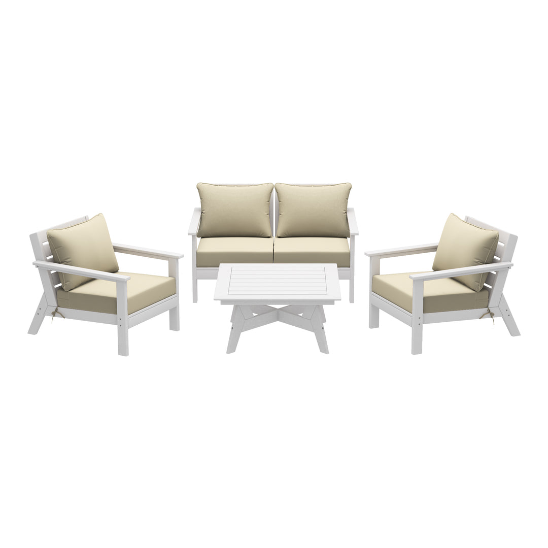 Avalon Outdoor 5-Piece Modular Sectional Patio Furniture Sofa Set