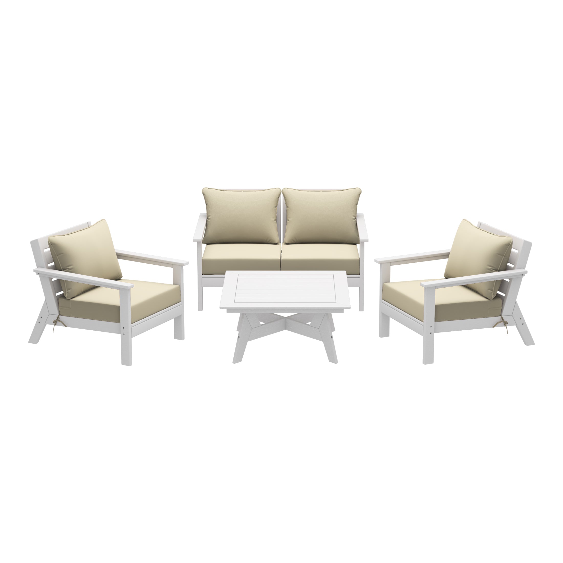 Avalon Outdoor 5-Piece Modular Sectional Patio Furniture Sofa Set