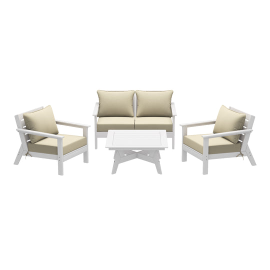 Avalon Outdoor 5-Piece Modular Sectional Patio Furniture Sofa Set