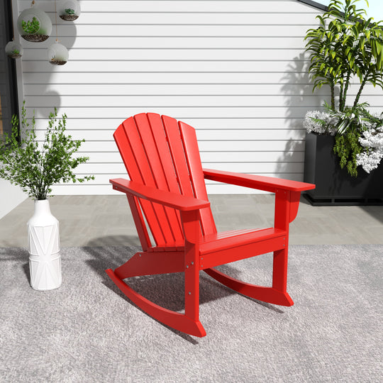 Dylan Outdoor Patio Poly Adirondack Rocking Chair