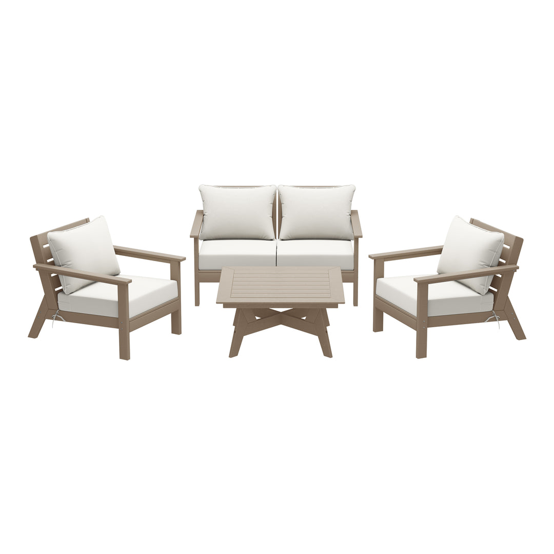 Avalon Outdoor 5-Piece Modular Sectional Patio Furniture Sofa Set