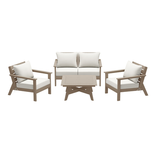 Avalon Outdoor 5-Piece Modular Sectional Patio Furniture Sofa Set
