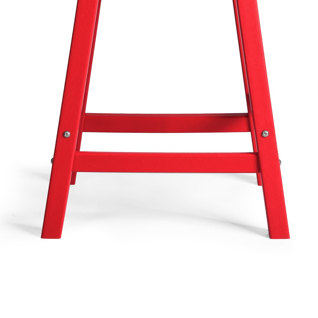 Malibu 24" HDPE Outdoor Patio Counter Height Bar Stools (Set of 2)