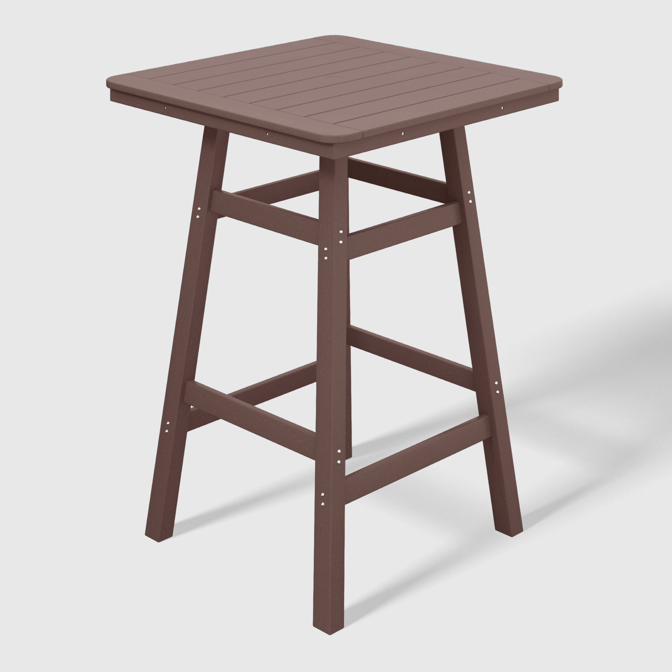 Malibu 30" Square Outdoor Patio Bistro Bar Table With Umbrella Hole