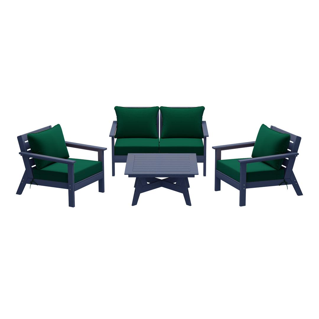 Avalon Outdoor 5-Piece Modular Sectional Patio Furniture Sofa Set
