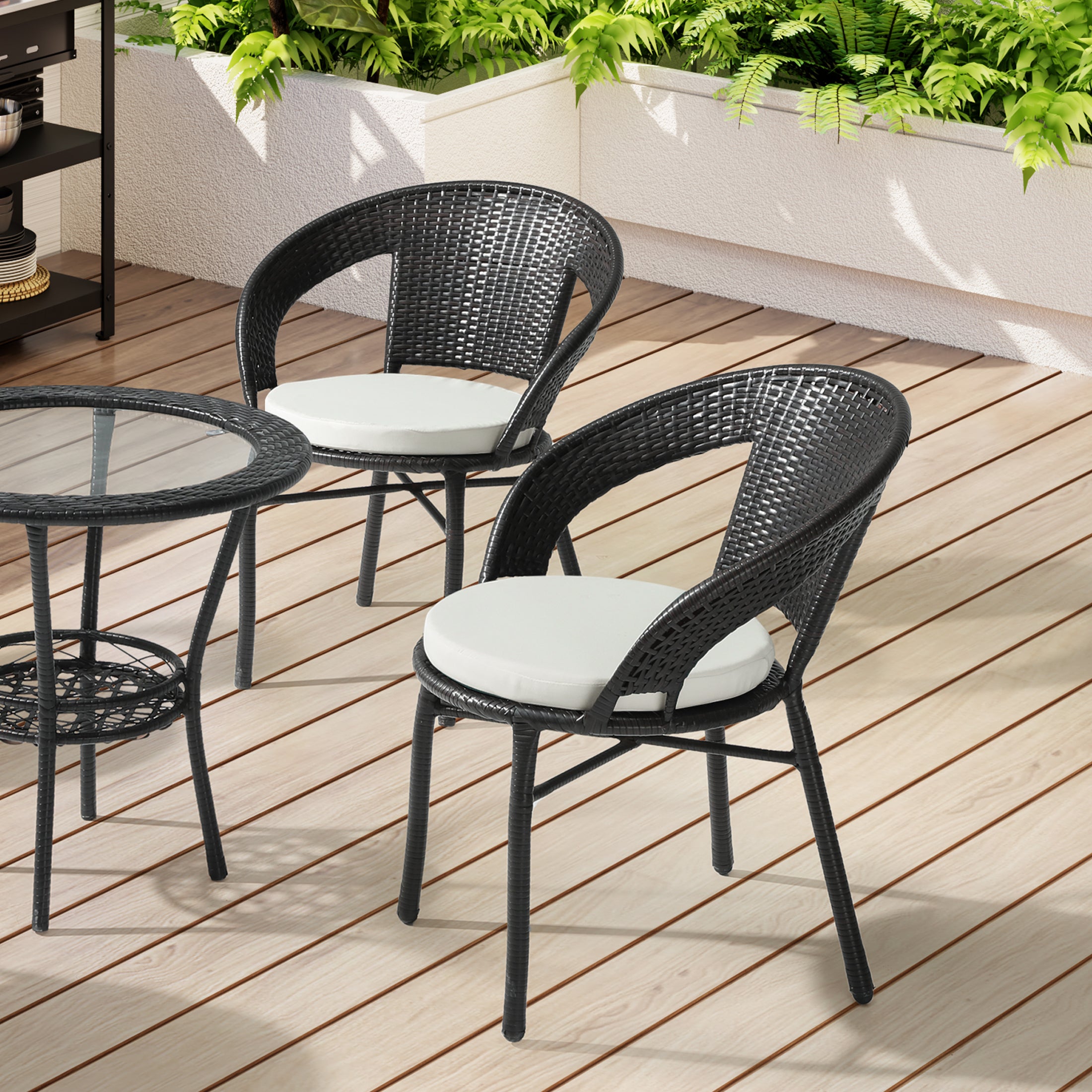 Solace Outdoor Patio Kitchen Dining Chair Seat Cushions Set of 4
