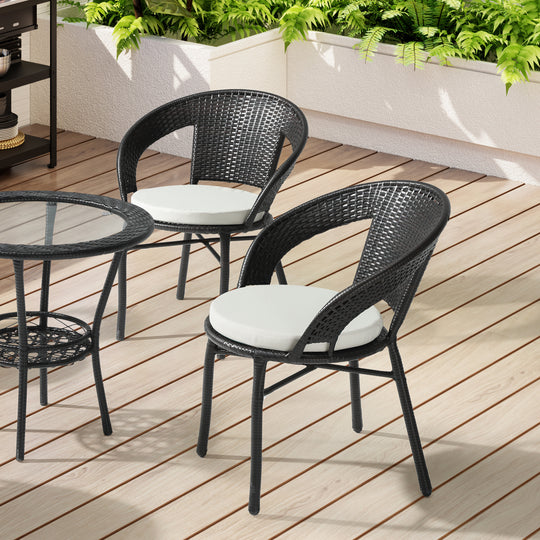 Solace Outdoor Patio Kitchen Dining Chair Seat Cushions (Set of 4)