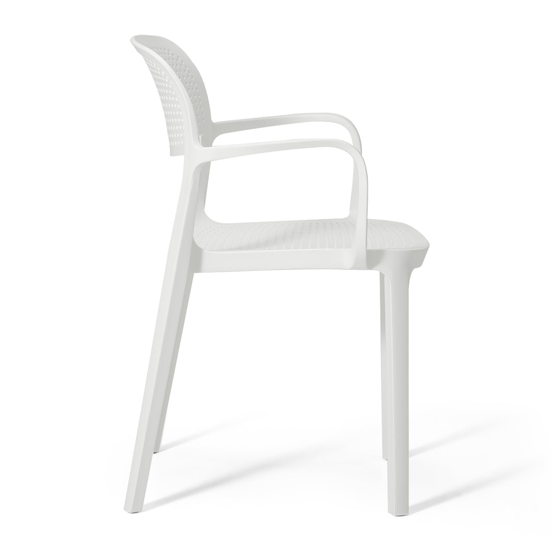 Playa Outdoor Stackable Plastic Resin Patio Dining Armchair (Set of 2)