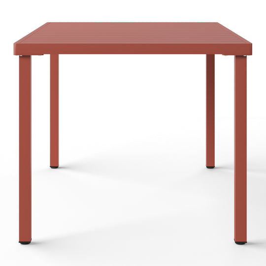 Playa 59" Iron Metal Outdoor Rectangular Patio Dining Table For 6