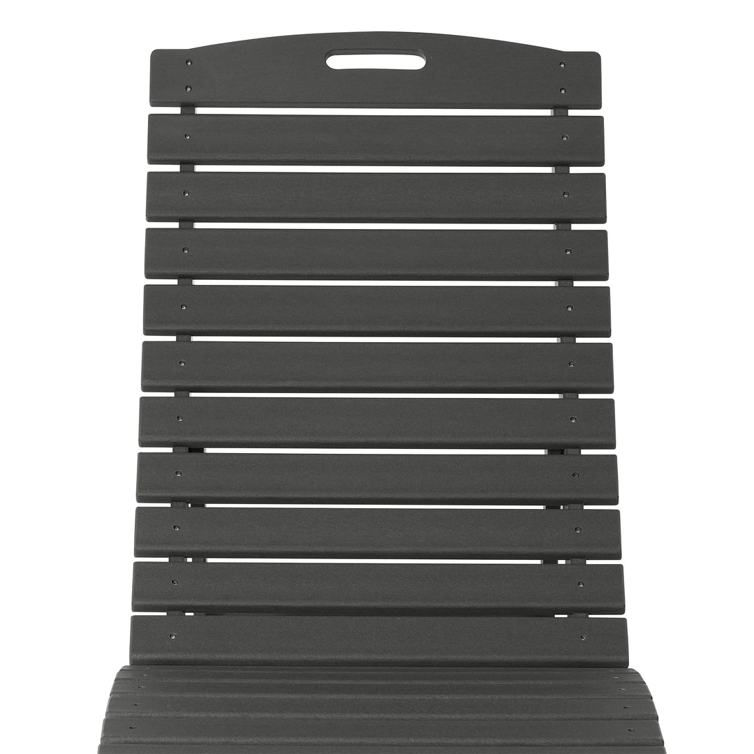 Outdoor HDPE In-Pool Patio Chaise Lounge Chair With Wheels