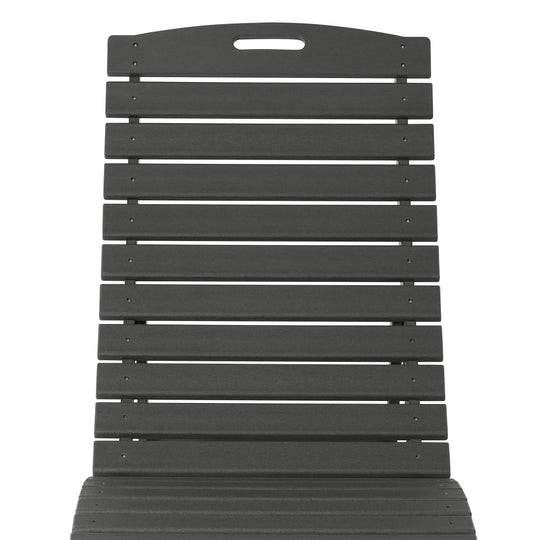 Outdoor HDPE In-Pool Patio Chaise Lounge Chair With Wheels