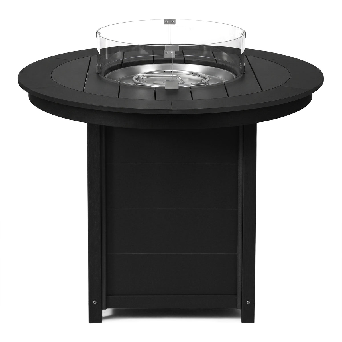 Helios 47" Modern Outdoor Patio Propane Round Counter Height Fire Pit Table