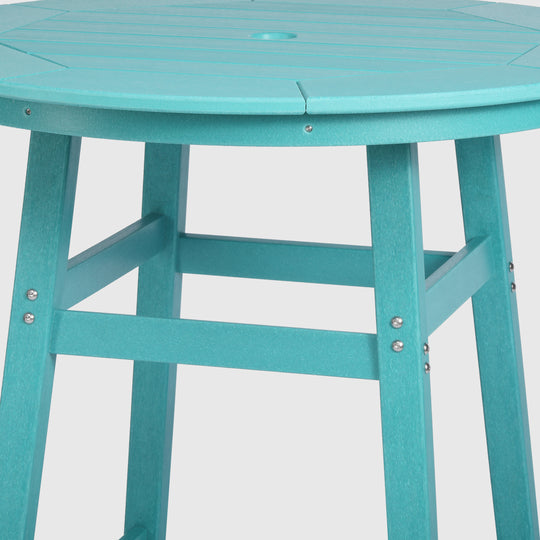 Malibu Outdoor 35" HDPE Round Patio Bar Height Table