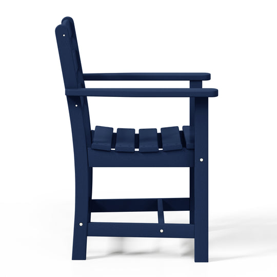 Ashore Outdoor HDPE Patio Classic Dining Arm Chair