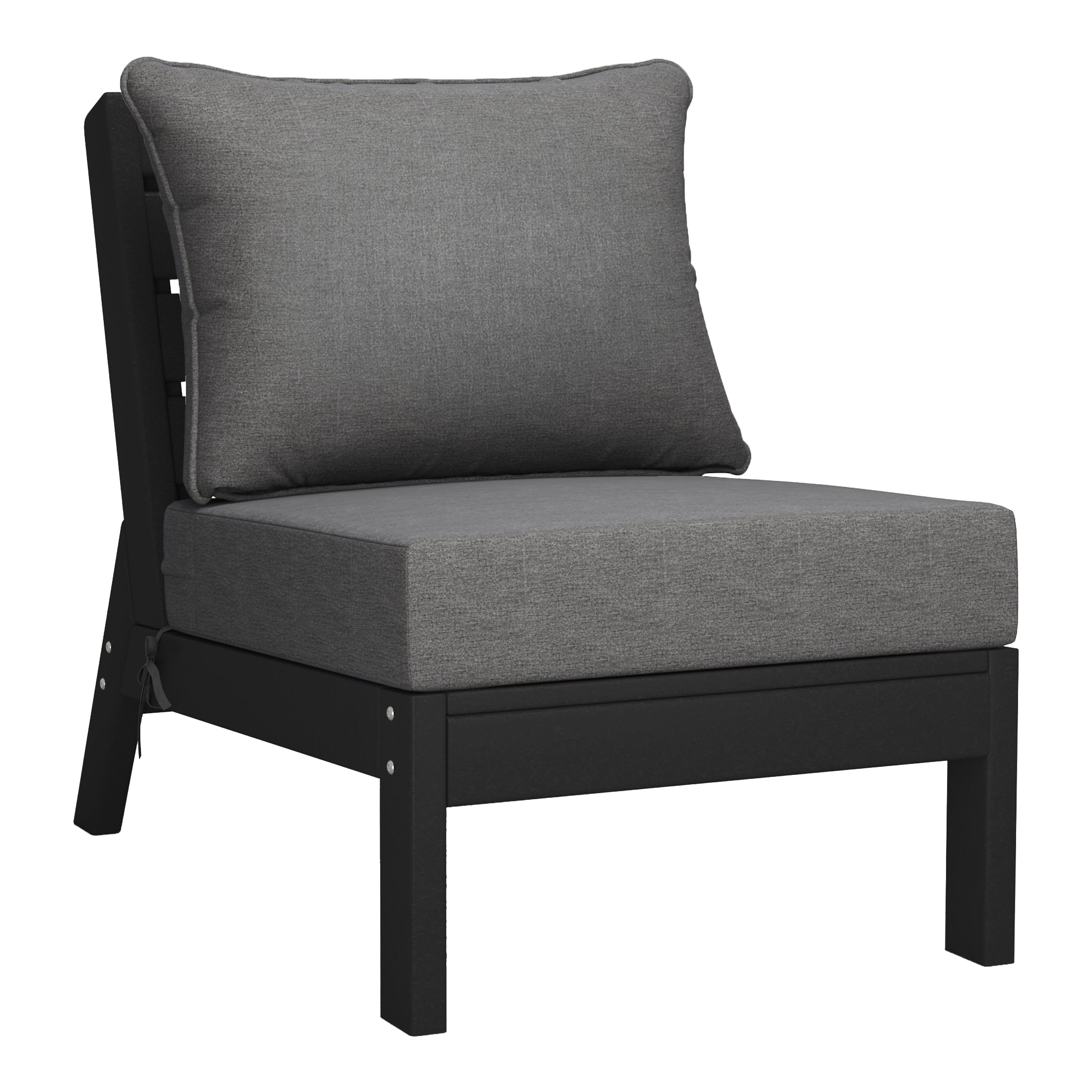 Avalon Outdoor Patio HDPE Sectional Sofa with Patio Cushions