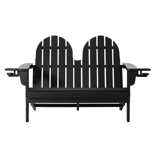 St. Augustine Outdoor Patio 49" HDPE Folding Adirondack Garden Bench