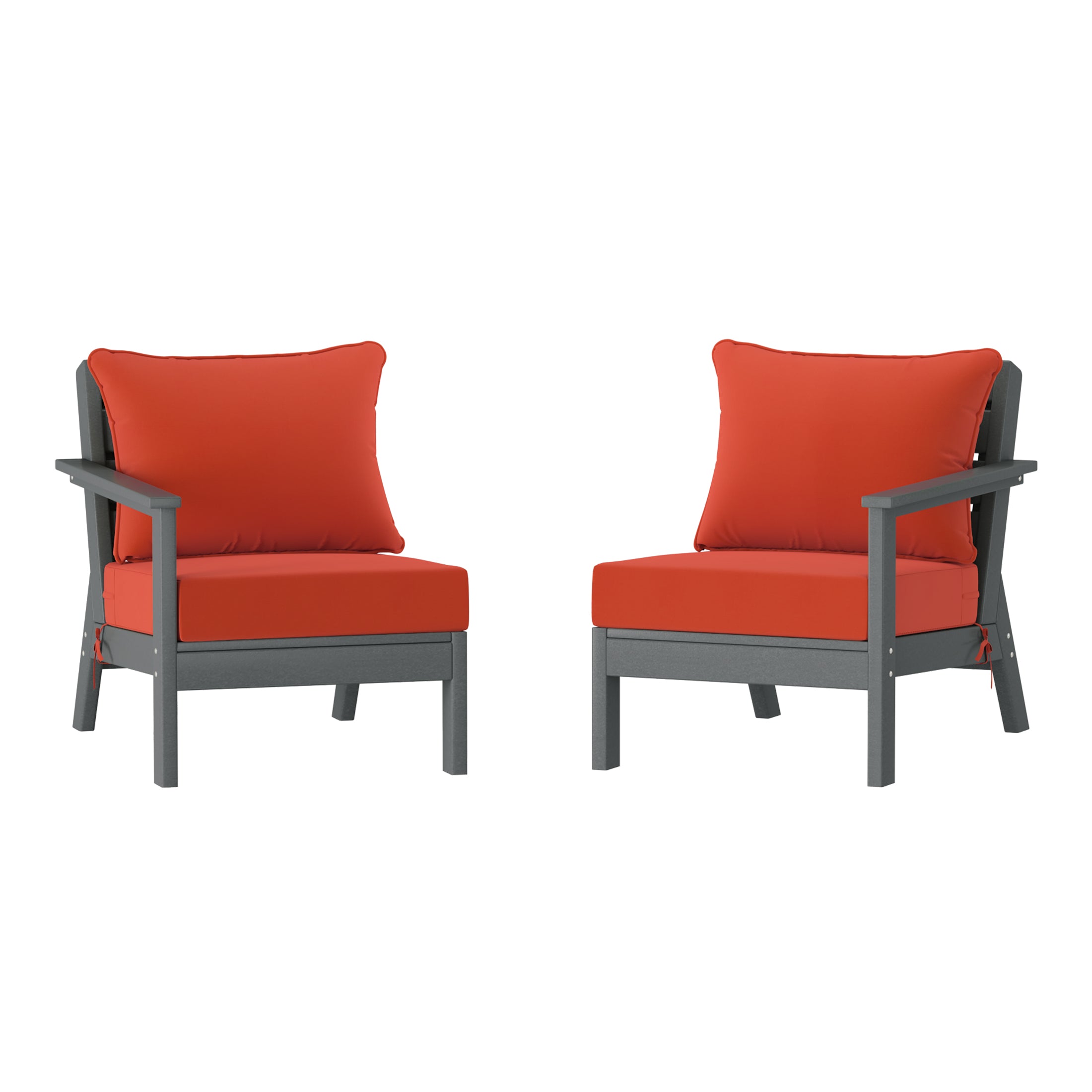 Avalon Outdoor Patio HDPE Loveseat Sofa with Patio Cushions