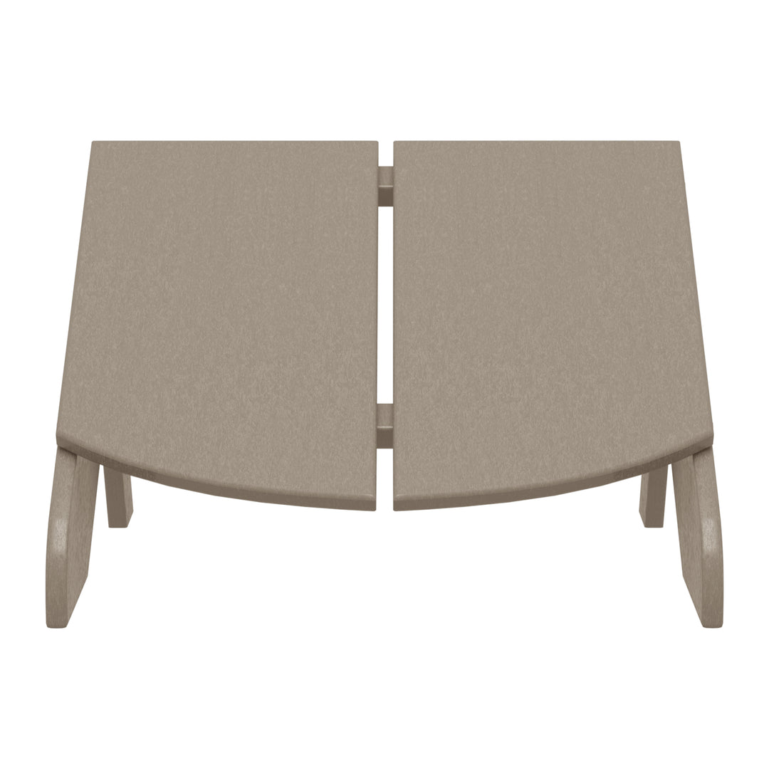 Riviera Modern HDPE Plastic Folding Patio Adirondack Ottoman