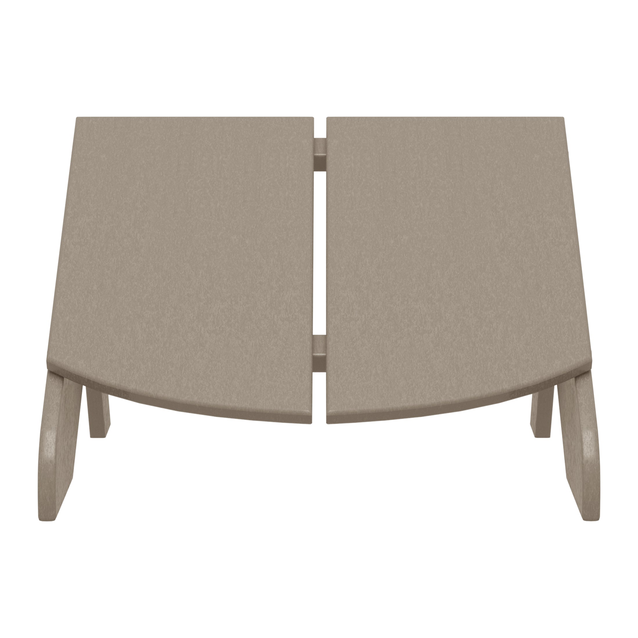 Riviera Modern HDPE Plastic Folding Patio Adirondack Ottoman