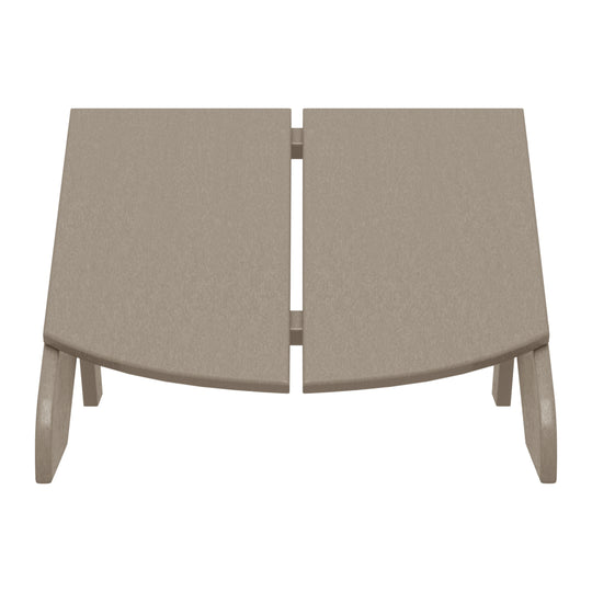 Riviera Modern HDPE Plastic Folding Patio Adirondack Ottoman