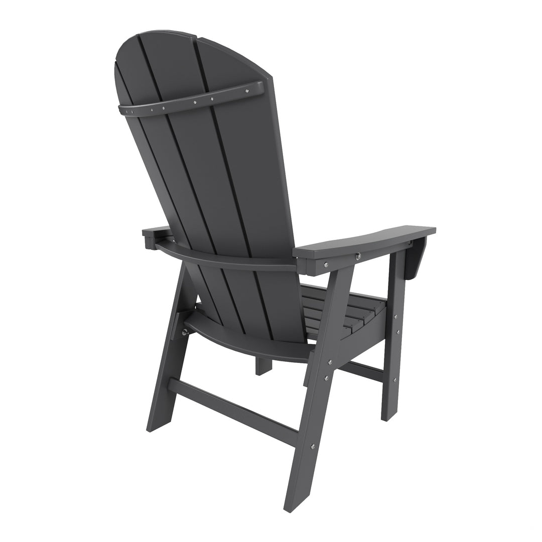 Malibu Outdoor Patio HDPE Plastic Adirondack Dining Chair