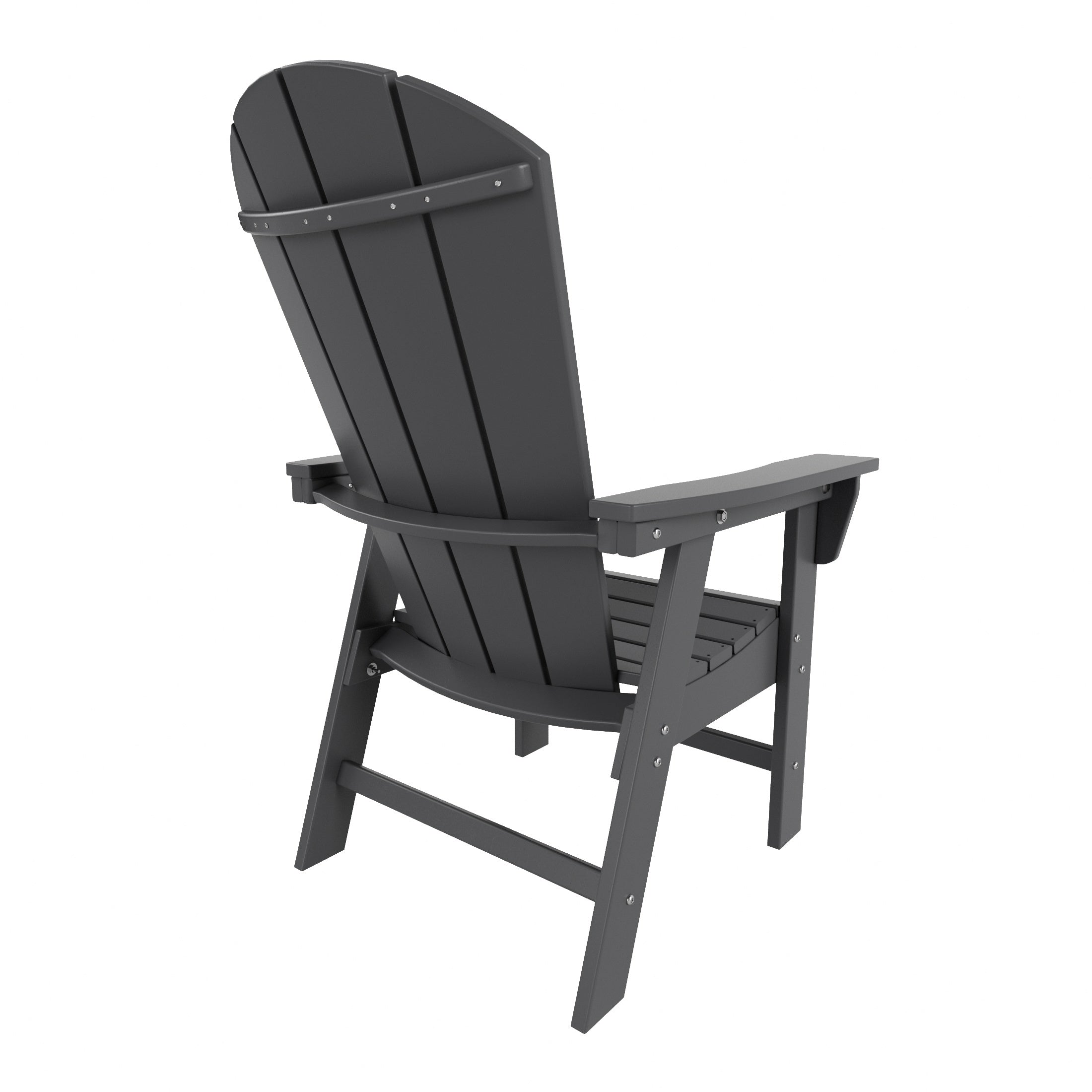 Malibu 5 Piece Outdoor Patio Dining Round Table and Curved Back Armchair Set