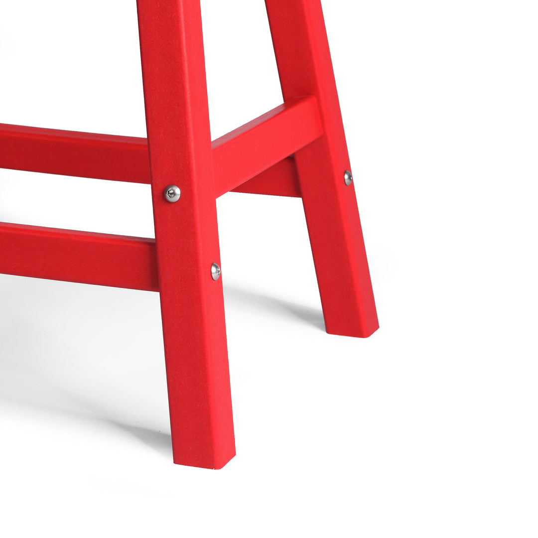 Malibu 24" HDPE Outdoor Patio Counter Height Bar Stools (Set of 2)