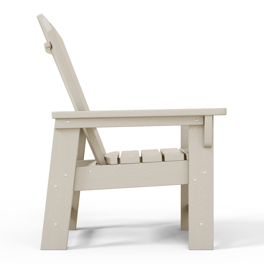 Malibu Kids Outdoor HDPE Adirondack Plastic Patio Chair