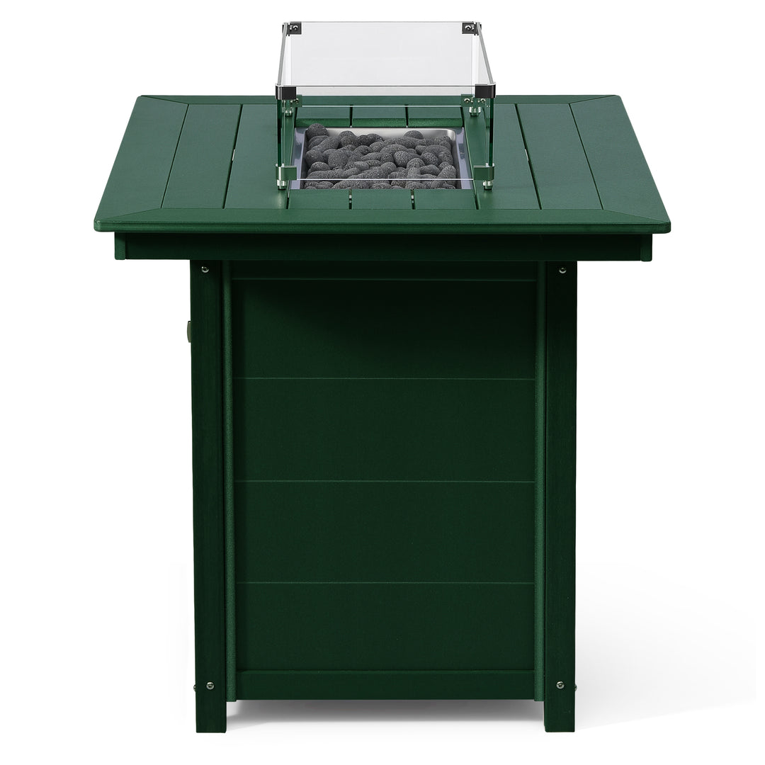 Helios 46" Modern Outdoor Patio Gas Propane Rectangle Fire Pit Table