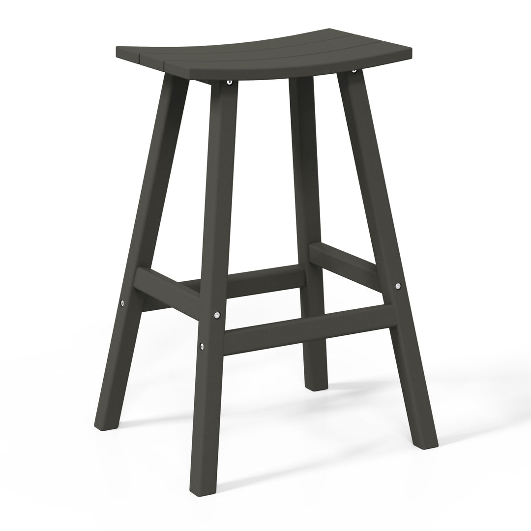 Malibu 29" HDPE Outdoor Patio Bar Height Bar Stools (Set of 3)