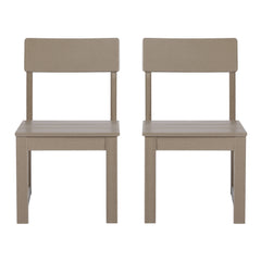 Paloma Modern HDPE Outdoor Armless Patio Dining Chairs (Set of 2)