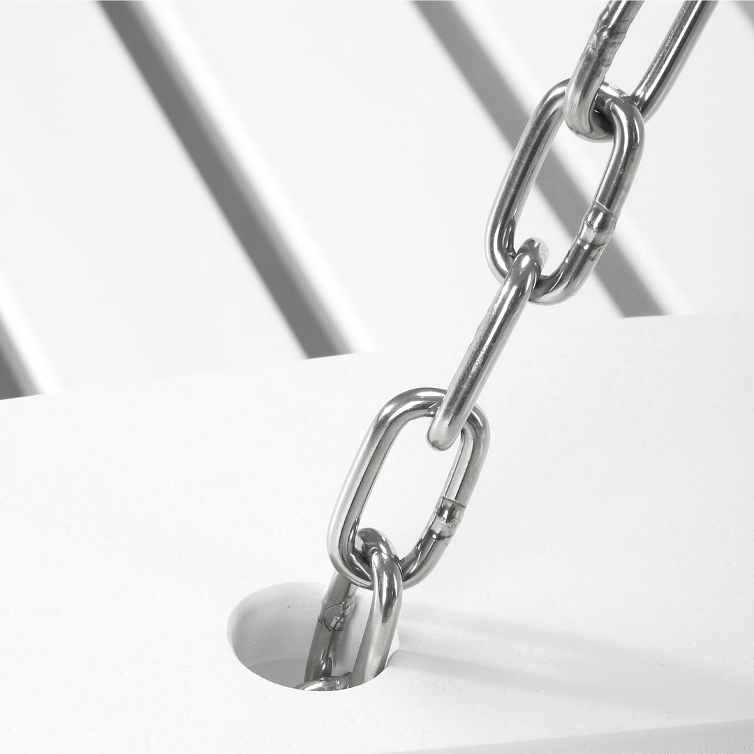 St Charles Outdoor HDPE 54" Front Hanging Porch Swing Bench With Cupholders