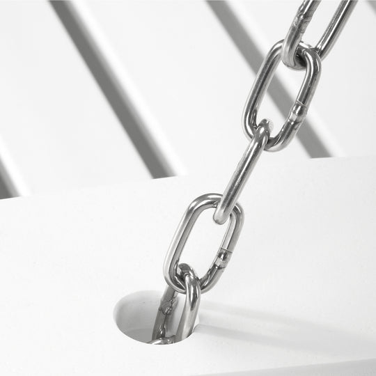 St Charles Outdoor HDPE 54" Front Hanging Porch Swing Bench With Cupholders