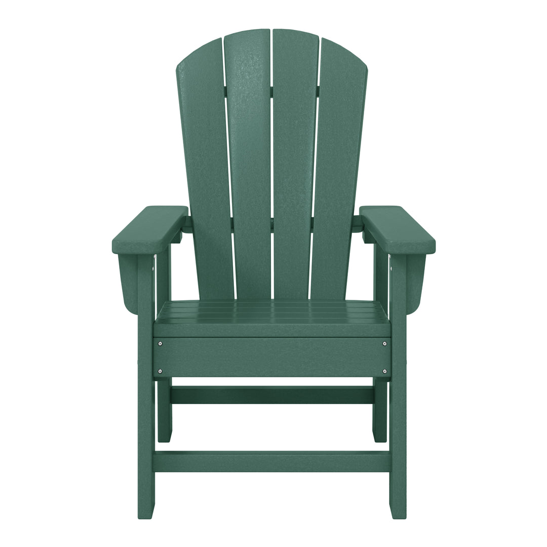 Malibu Kids Outdoor HDPE Adirondack Plastic Patio Chair