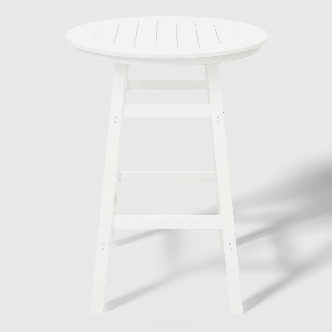 Malibu Outdoor 35" HDPE Round Patio Bar Height Table